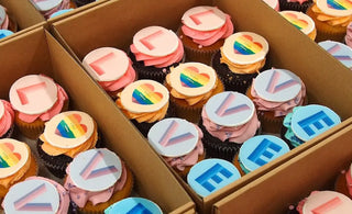 Branded Valentine's Cupcakes - Crumbs & Doilies